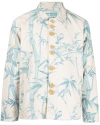By Walid - Bird-print Buttoned Shirt Jacket - Lyst