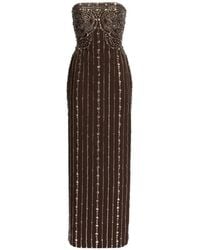 Elie Saab - Stud-Embellished Maxi Dress - Lyst