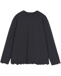 JNBY - Scalloped-Edge Long-Sleeve T-Shirt - Lyst