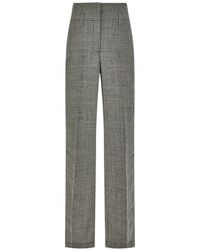 Pence - Check-Pattern High-Waisted Trousers - Lyst