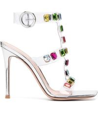 Gianvito Rossi - Crystal-embellished 105mm Sandals - Lyst