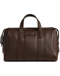 Kiton - Reisetasche Aus Gekörntem Leder - Lyst