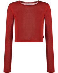 Woolrich - Cropped Crew-Neck Jumper - Lyst