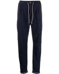 Brunello Cucinelli - Drawstring-Waist Cashmere Straight-Leg Trousers - Lyst