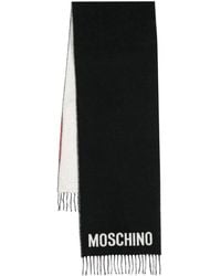 Moschino - Logo-Intarsia Wool Scarf - Lyst