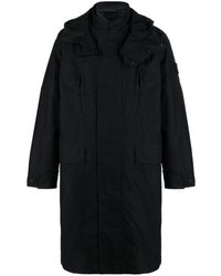 Stone Island - Compass-patch Hooded Coat - Lyst