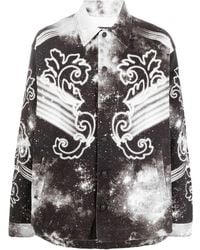 Versace Jeans Couture - Space Couture-Print Long-Sleeved Shirt - Lyst