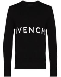 Givenchy - Pullover mit Intarsien-Logo - Lyst