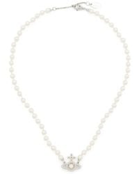 Vivienne Westwood - Mini Bas Relief Pearl Necklace - Lyst