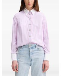 Morgan - Striped Button-Up Shirt - Lyst