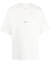 OAMC - Anthem Embroidered-logo Organic-cotton T-shirt - Lyst