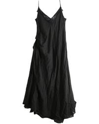 Marc Le Bihan - Lace-Trim Gathered Dress - Lyst