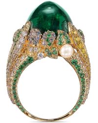 Anabela Chan - 18kt Yellow Gold Vermeil Emerald Sugarloaf Berry Gemstone Ring - Lyst