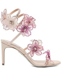 Rene Caovilla - Peach Flower Sandals - Lyst