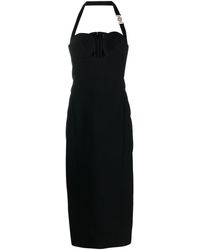 Versace - Halterneck Midi Dress - Women's - Viscose/acetate/silkpolyamide - Lyst