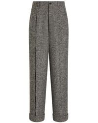 Dolce & Gabbana - Pantalon Birdseye En Laine Mélangée - Lyst