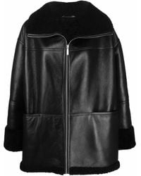 TOTEME - Chaqueta De Piel Con Forro De Borrego - Lyst