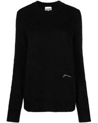 Ganni - Cepilló alpaca y suéter de lana - Lyst