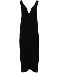 Jil Sander - Vestido largo con cuello en U - Lyst