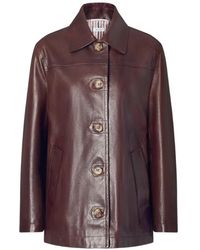 Thom Browne - Dockside Leather Coat - Lyst