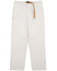 White Sand - Belted Straight-Leg Trousers - Lyst