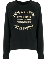 Zadig & Voltaire - Sweatshirt mit "Art is Truth"-Stickerei - Lyst