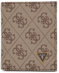Guess - Milano Monogram-Print Logo-Plaque Wallet - Lyst