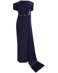 Safiyaa - Giorgia Asymmetric Sash-Detail Maxi Dress - Lyst