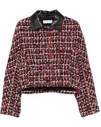 IRO - Nuffy Tweed Leather-Collar Jacket - Lyst