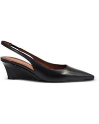 Madison Maison - Escarpins Compensés Loux En Cuir À Bride Arrière - Lyst