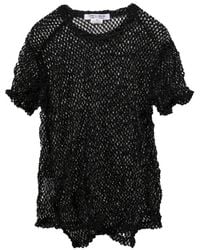 Comme des Garçons - Open-Knit T-Shirt - Lyst