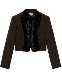 Twinset - Veste Spencer En Crêpe Et Velours - Lyst