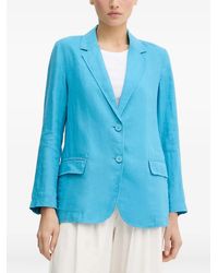 Benetton - Pocket Button Linen Blazer - Lyst