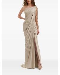 Gemy Maalouf - One-Shoulder Beaded Draped Dress - Lyst