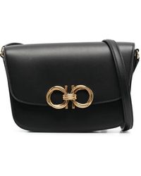 Ferragamo - Gancini Leather Shoulder Bag - Lyst