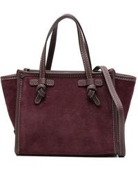 Gianni Chiarini - Miss Marcella Knotted-Detail Suede Tote Bag - Lyst