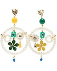 Amir Slama - Faux Pearl-Embellished Drop Earrings - Lyst