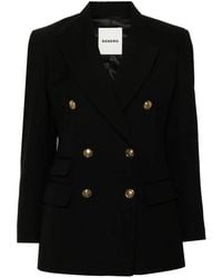 Sandro - Blazer Met Dubbele Rij Knopen - Lyst