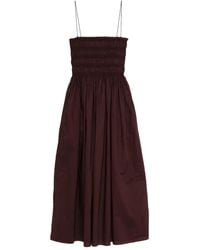 Matteau - Shirred Bodice Midi Dress - Lyst