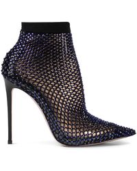 Le Silla - Gilda 120Mm Mesh Ankle Boots - Lyst