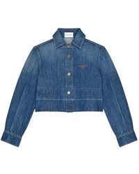 Givenchy - Cropped Denim Jack - Lyst