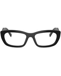 Prada - Brille Mit Logo - Lyst