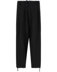 Yohji Yamamoto - New Standard Wallet Asymmetric-Closure Trousers - Lyst