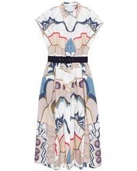 Sara Roka - Edrina Floral-Print Cotton Midi Dress - Lyst