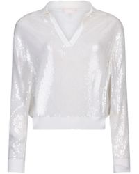 Liu Jo - Haut À Ornements De Sequins - Lyst