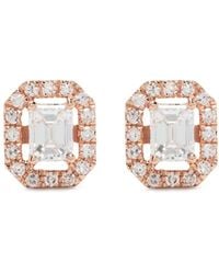SHAY - 18K Rose Mini Me Diamond Halo Earrings - Lyst