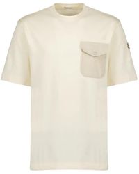Moncler - T-Shirt À Détail De Poches - Lyst
