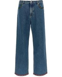 Valentino Garavani - Vaqueros Con Apliques Florales - Lyst