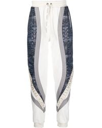 Roberto Cavalli - Animal Print Logo-Tape Track Pants - Lyst