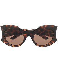 Balenciaga - Hourglass Tortoiseshell-effect Oversize-frame Sunglasses - Lyst